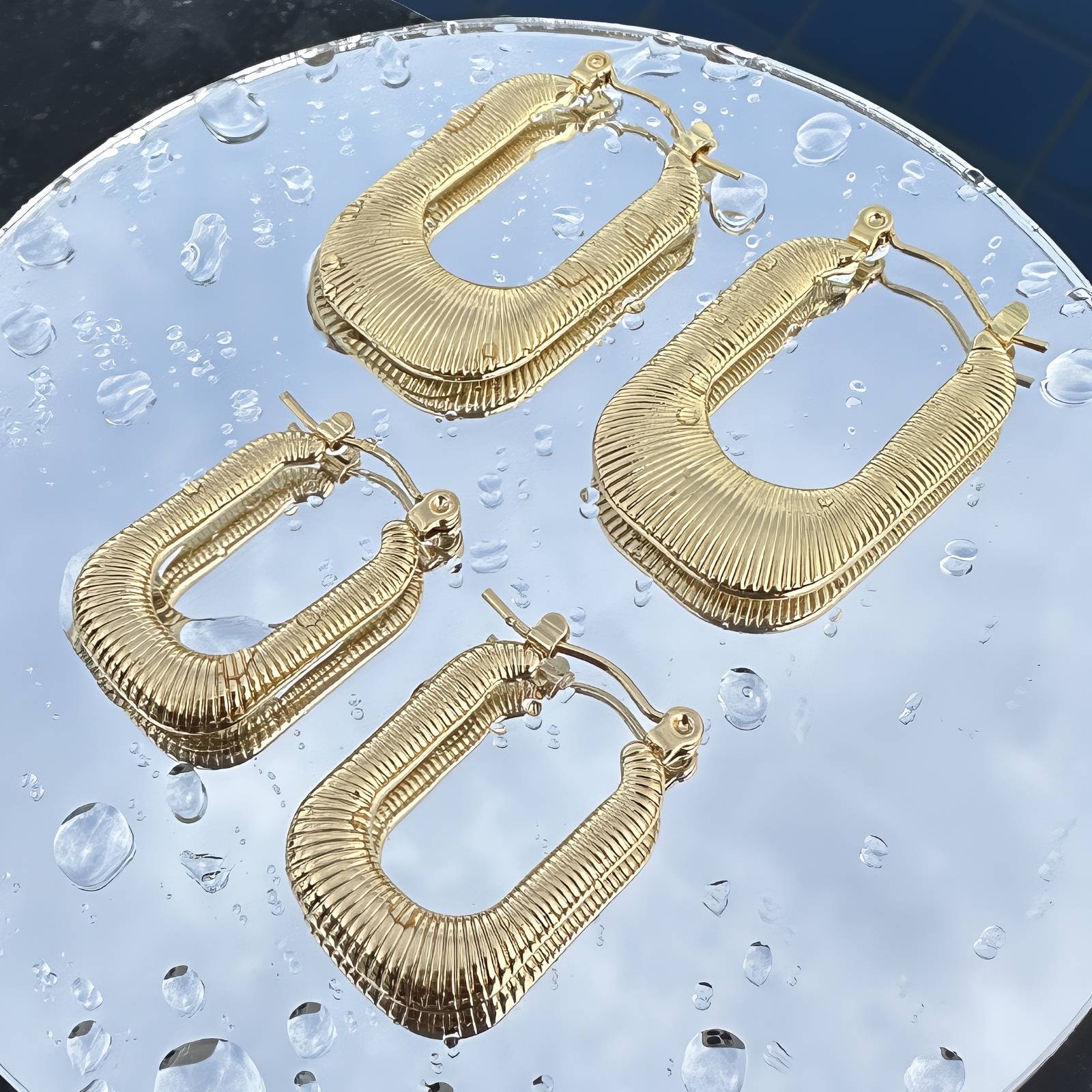 18K gold plated Stainless steel earrings