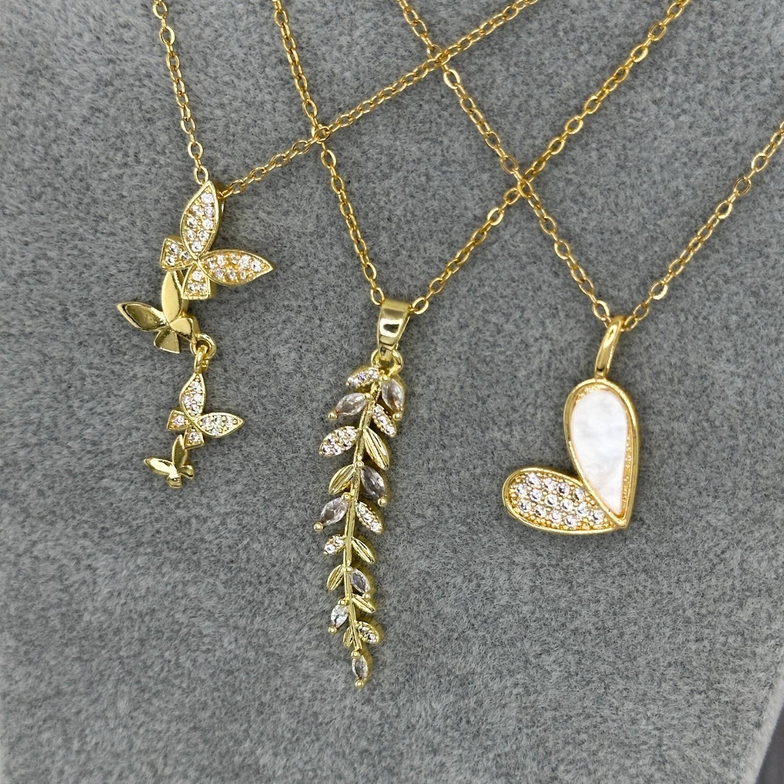 18K gold plated Stainless steel  Butterflies necklace