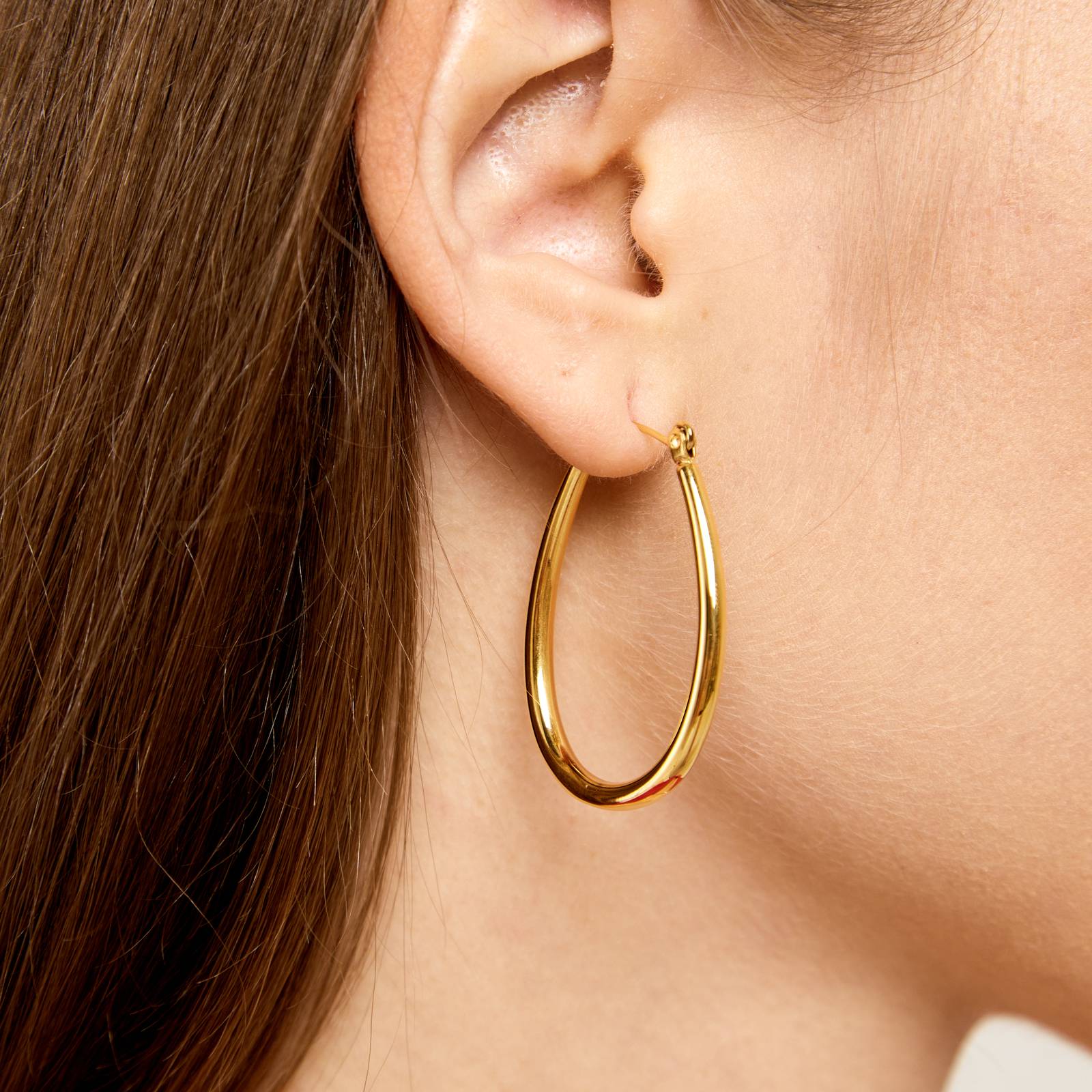 Tear drop Hoop Earrings