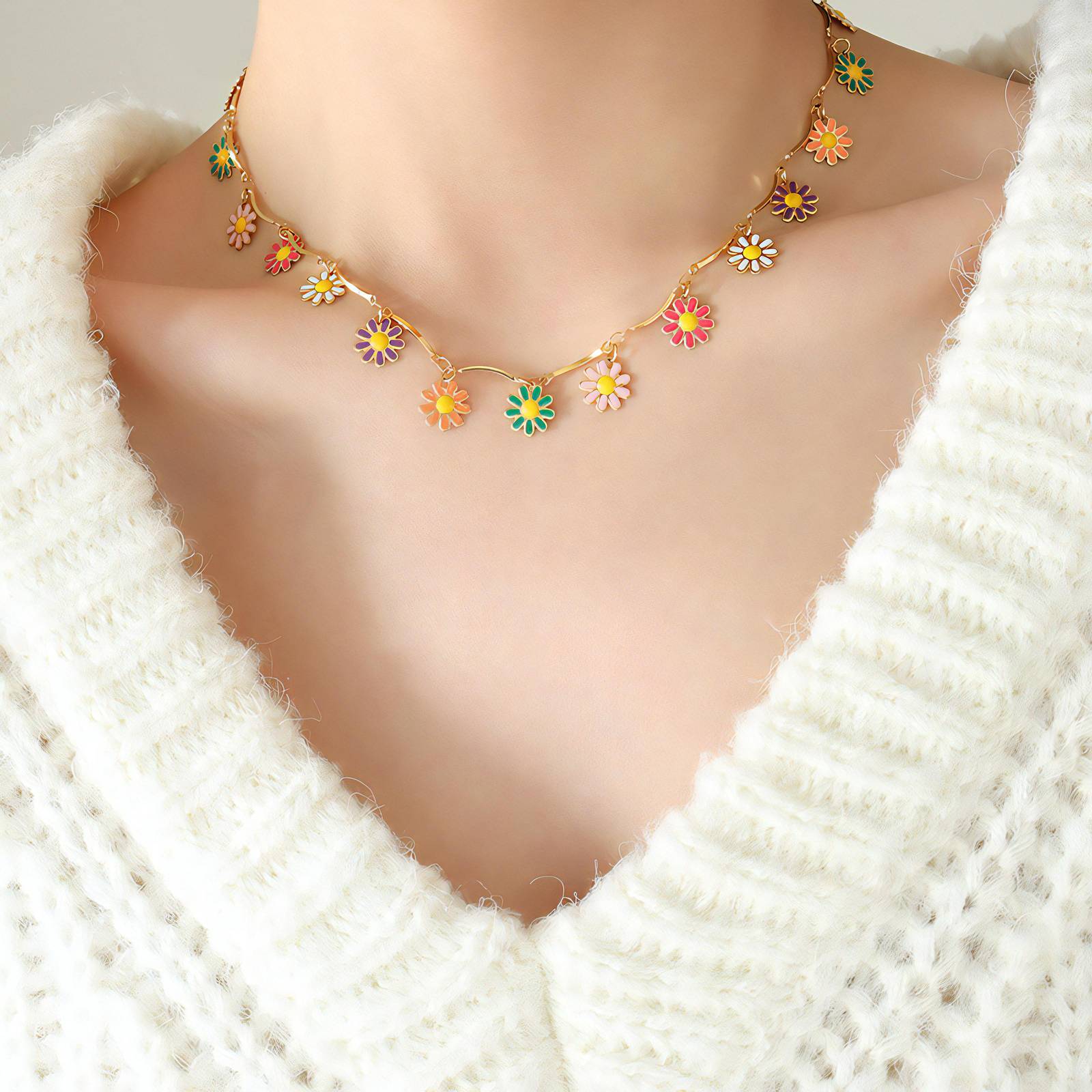 Multi-Floral Necklace