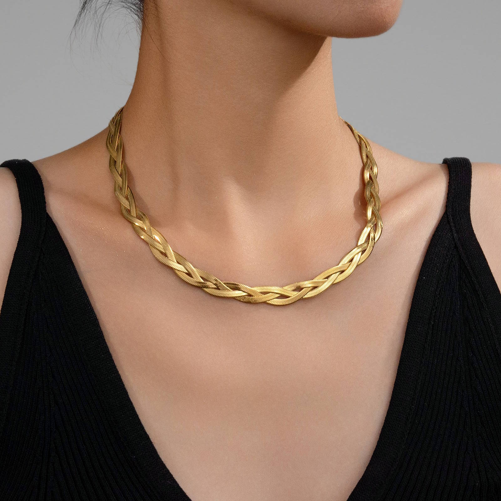 18K gold plated Stainless steel necklace