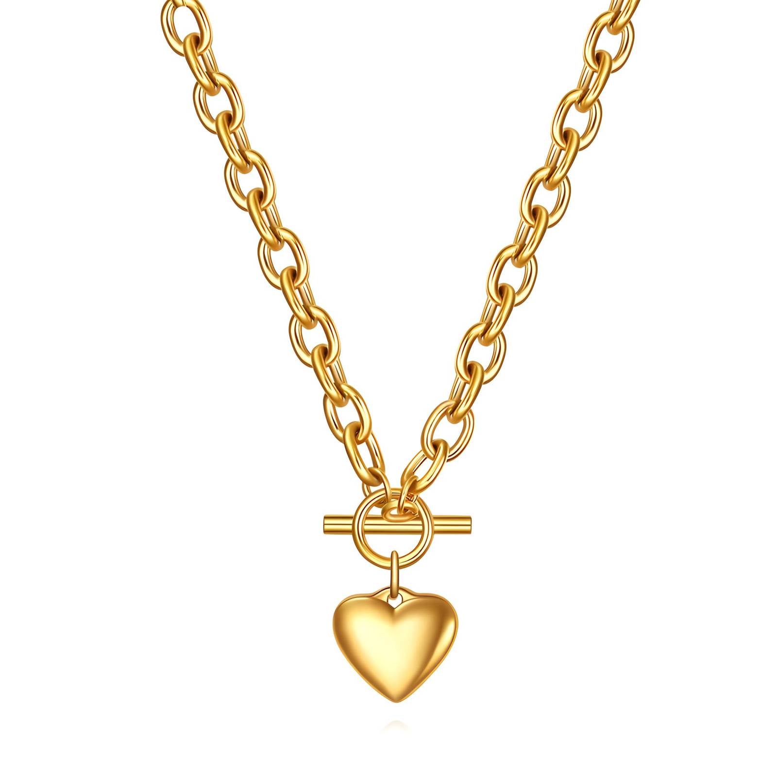 Bubble Heart Chain Necklace