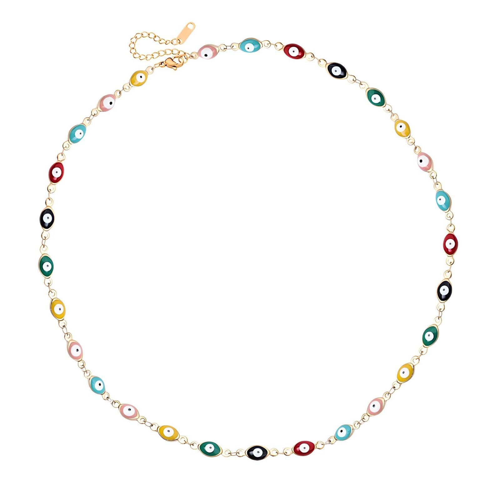 Multi-Color Evil Eye Necklace