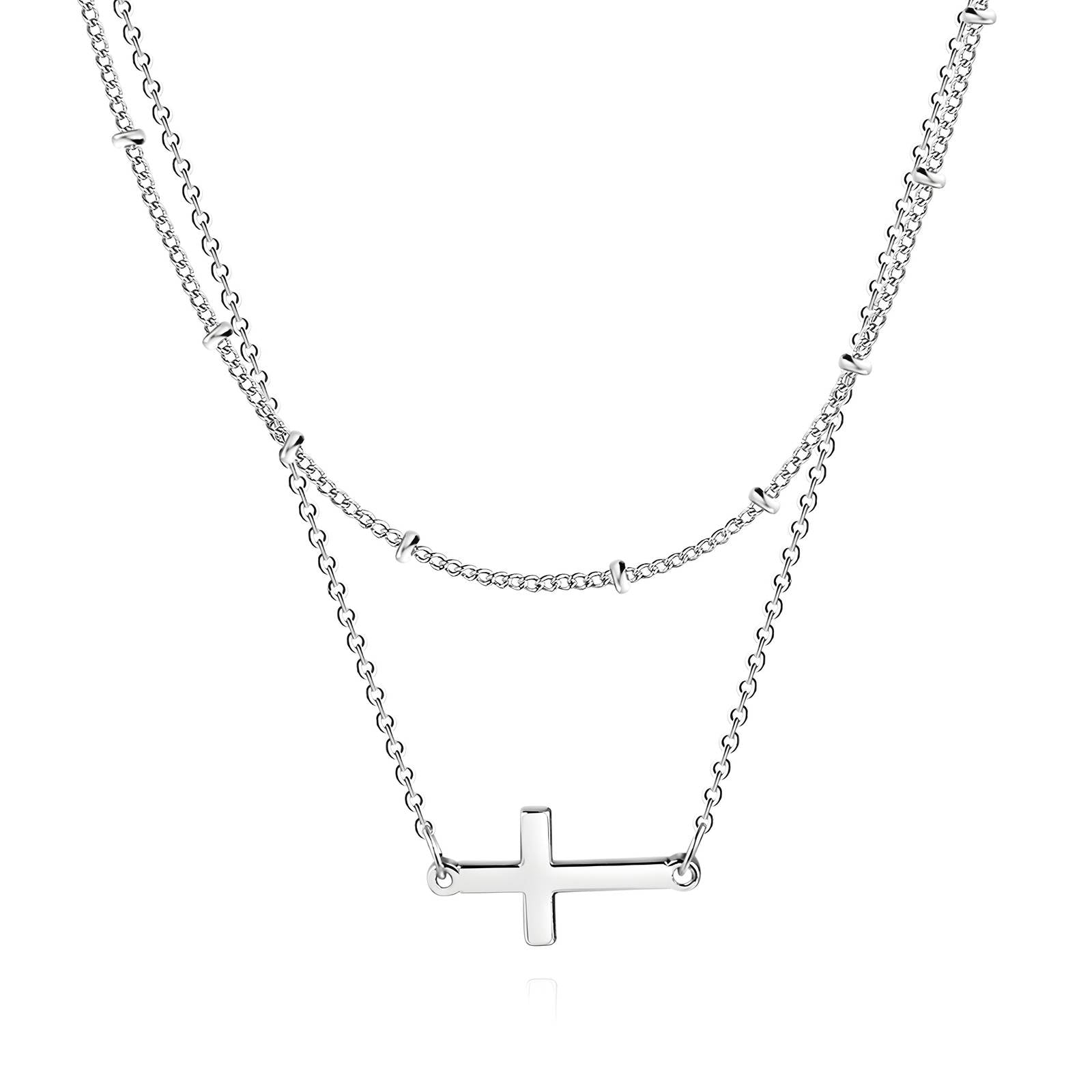 Stainless steel  Crosses necklace