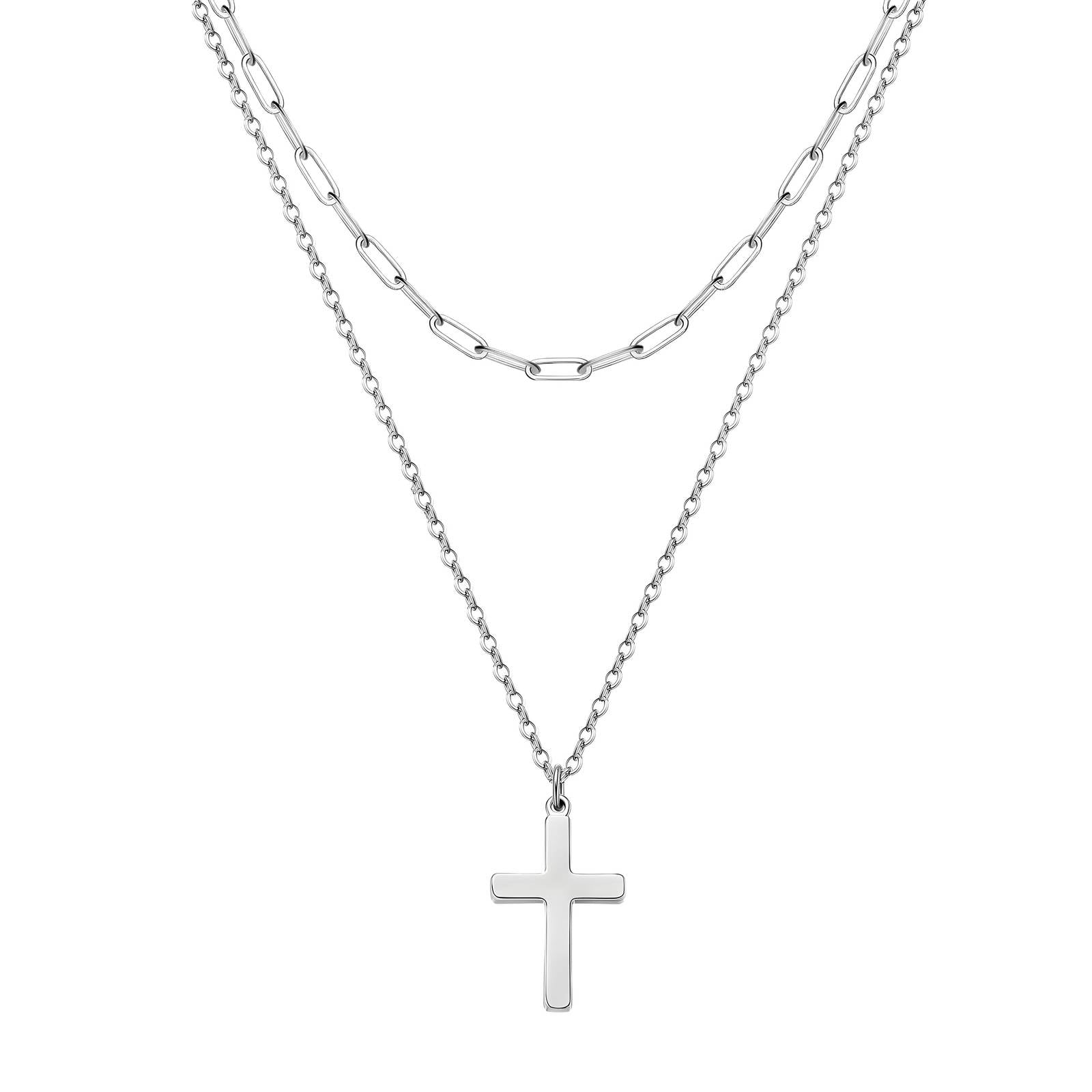 Stainless steel  Crosses necklace