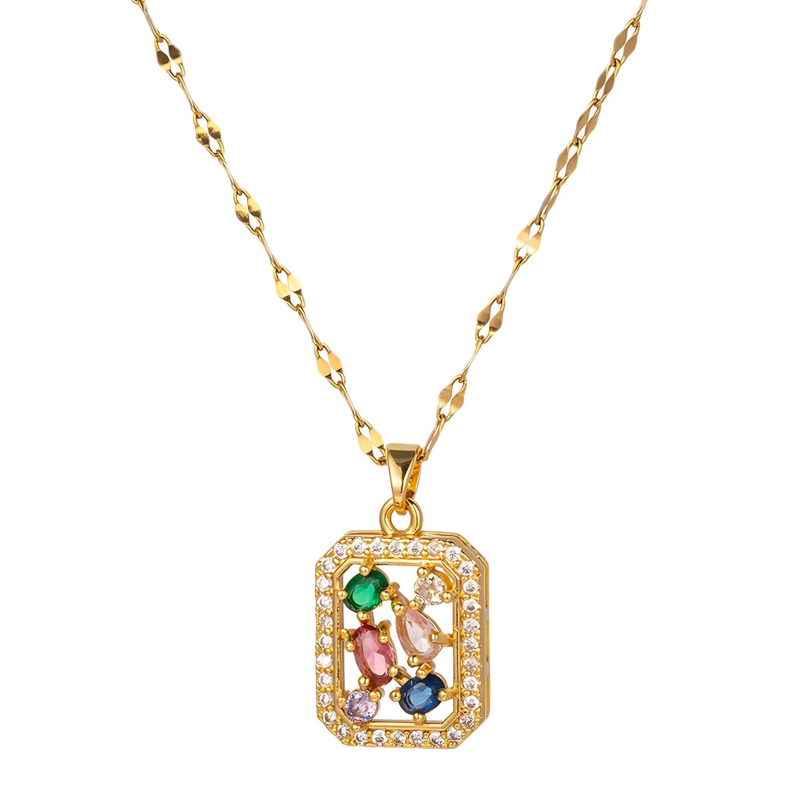 Multi-Color Diamond Necklace