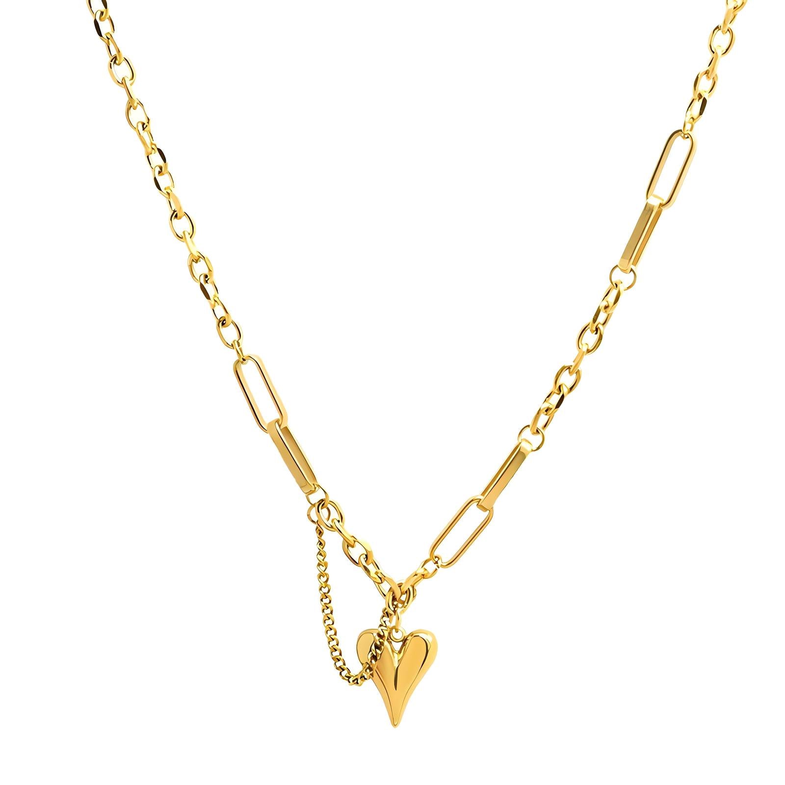 18K gold plated Stainless steel  Heart necklace