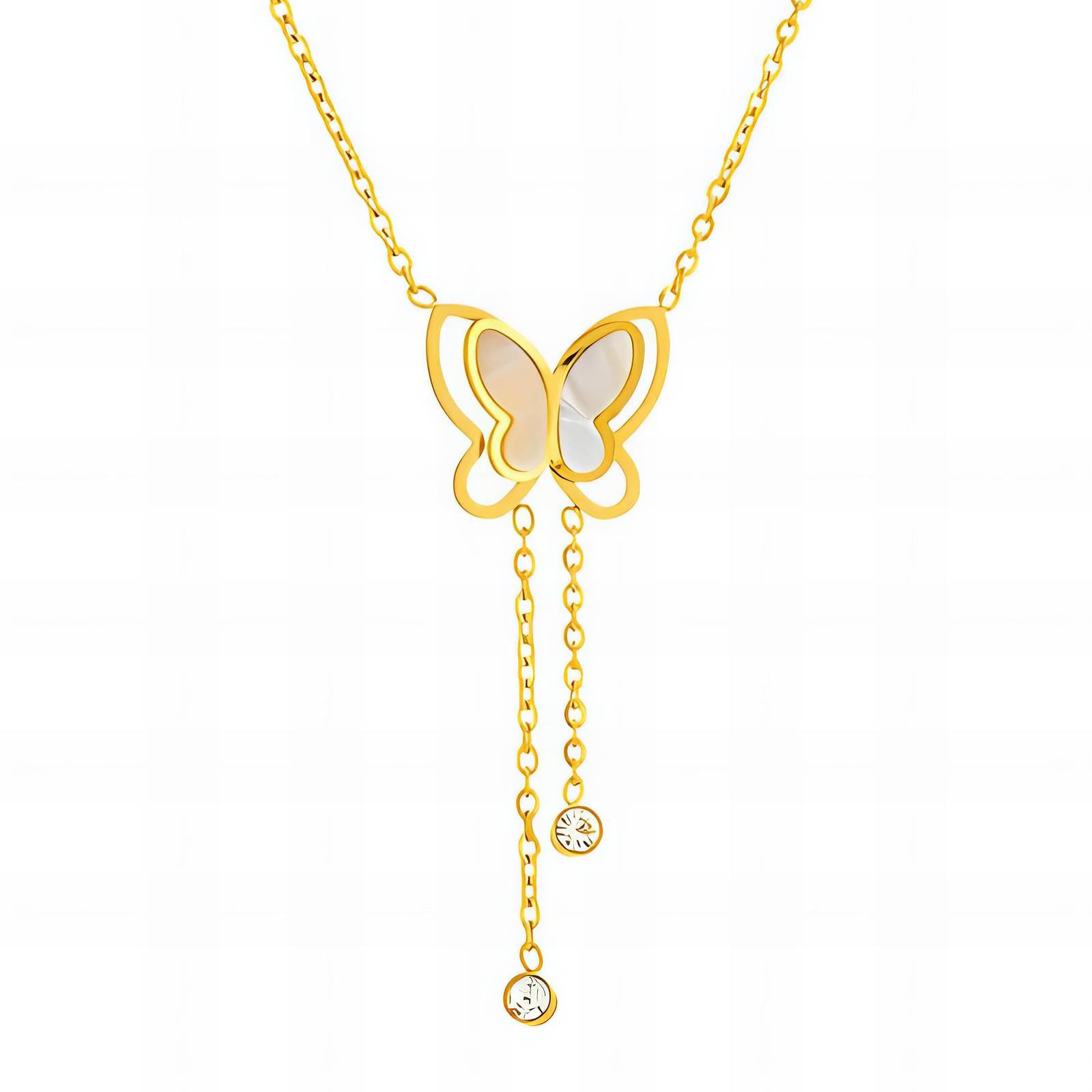 18K gold plated Stainless steel  Butterfly necklace