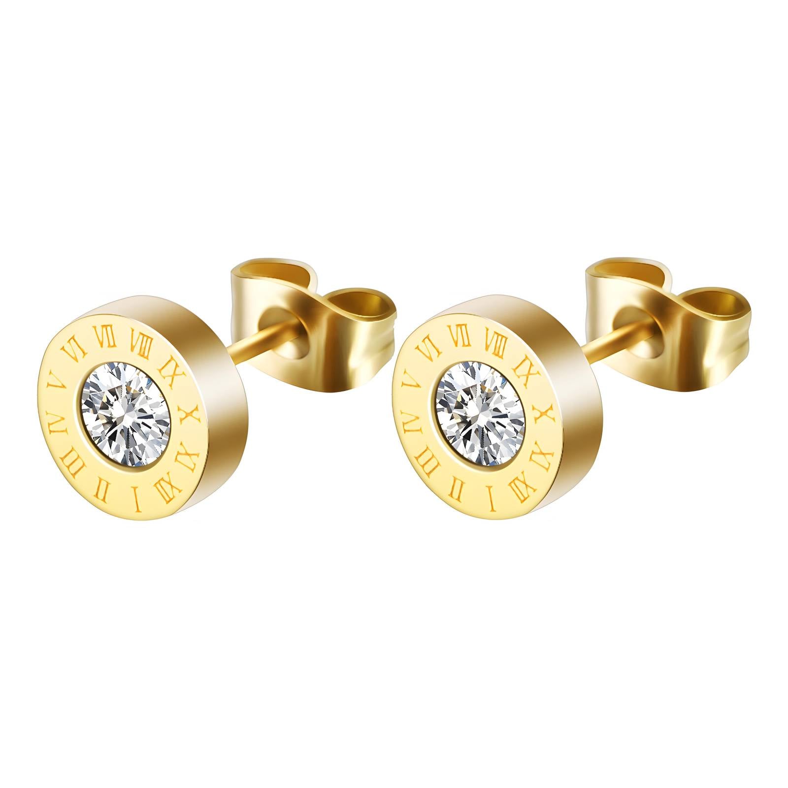 Roman Time Diamond Earrings