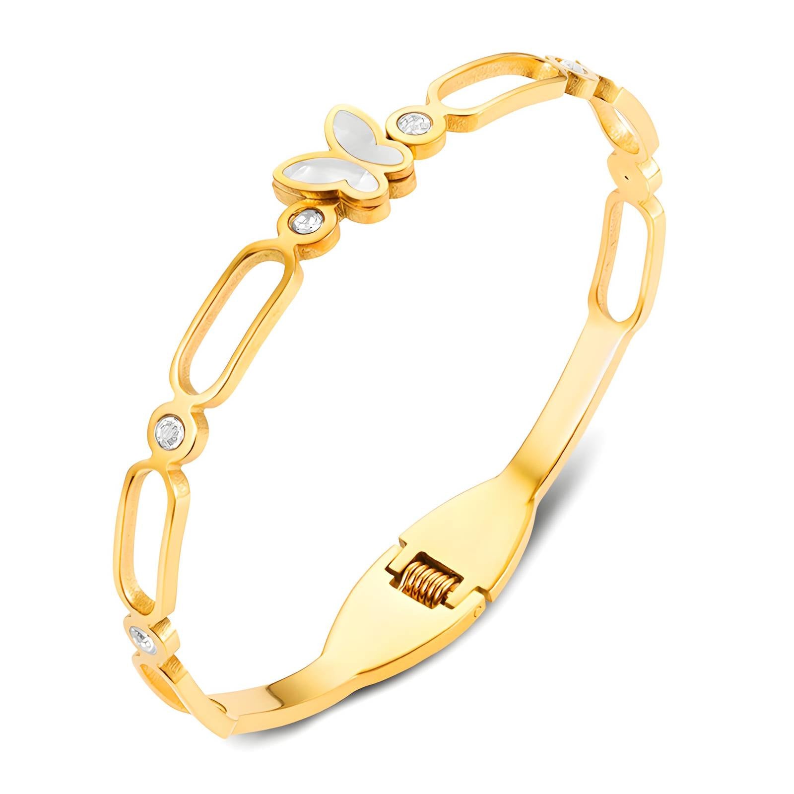 18K gold plated Stainless steel  Butterfly bracelet