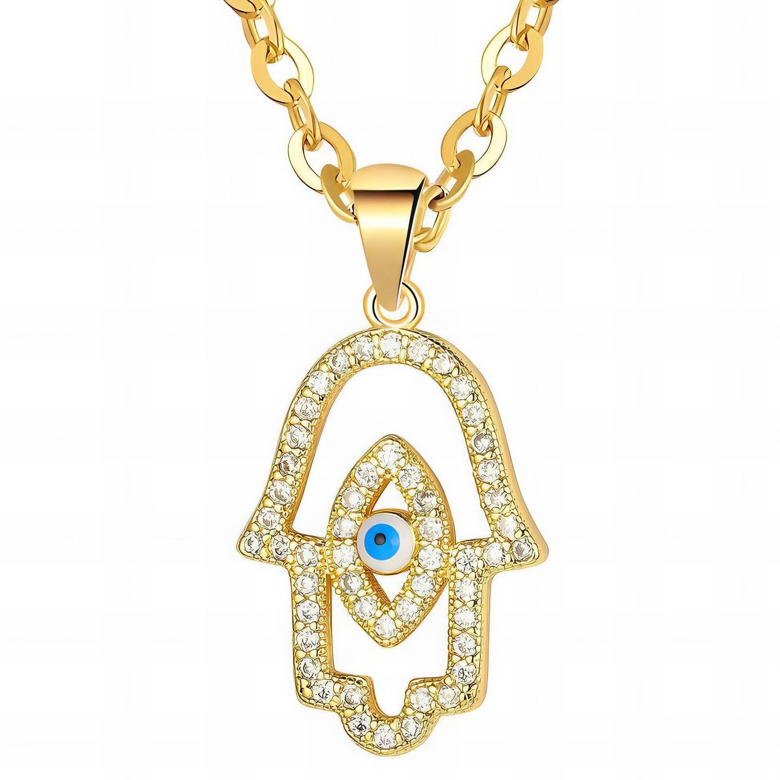 18K gold plated Stainless steel  Evil Eye necklace