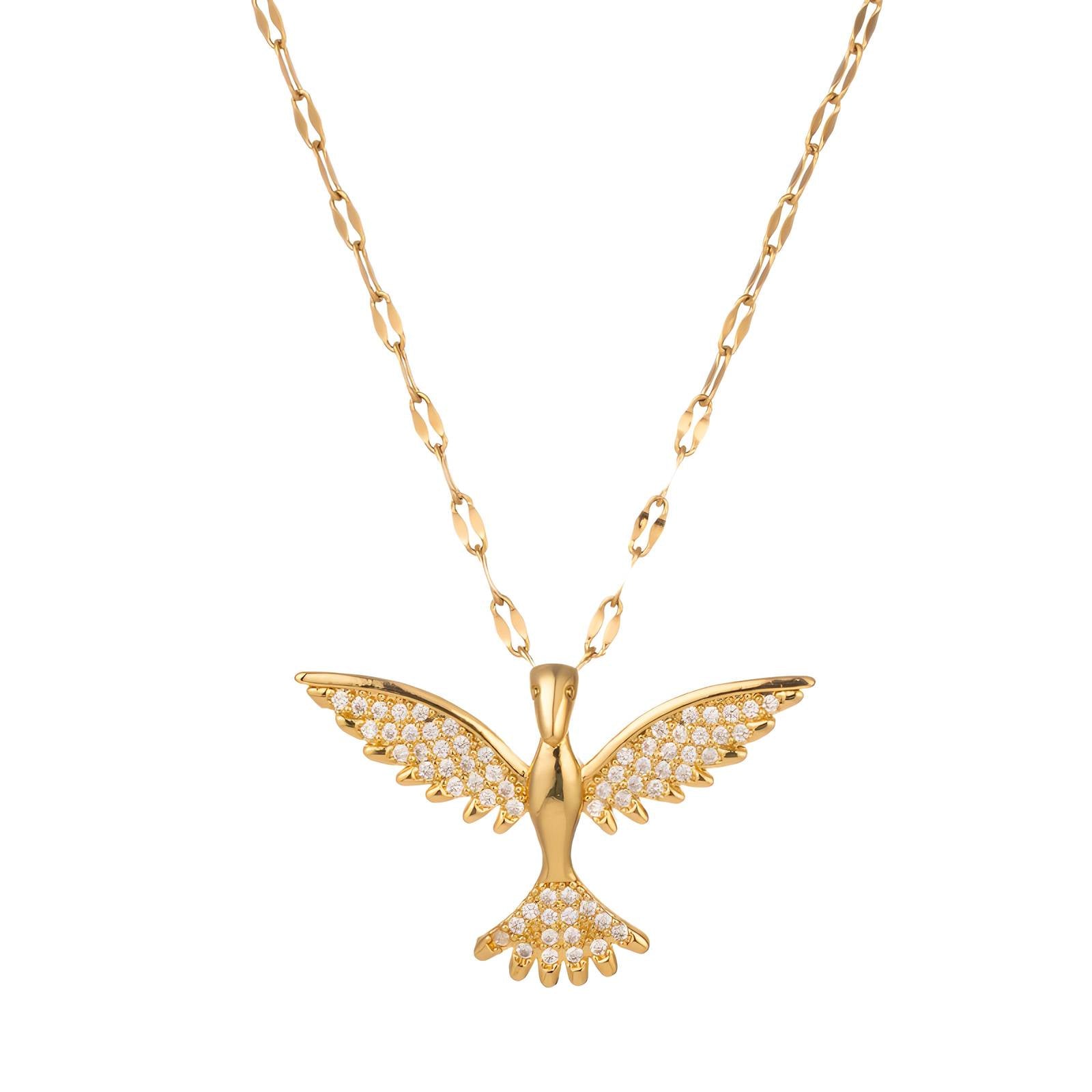 18K gold plated Stainless steel  Bird necklace